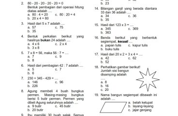 Soal Uts Matematika Kls 4 Semester 2 Dalchaebi