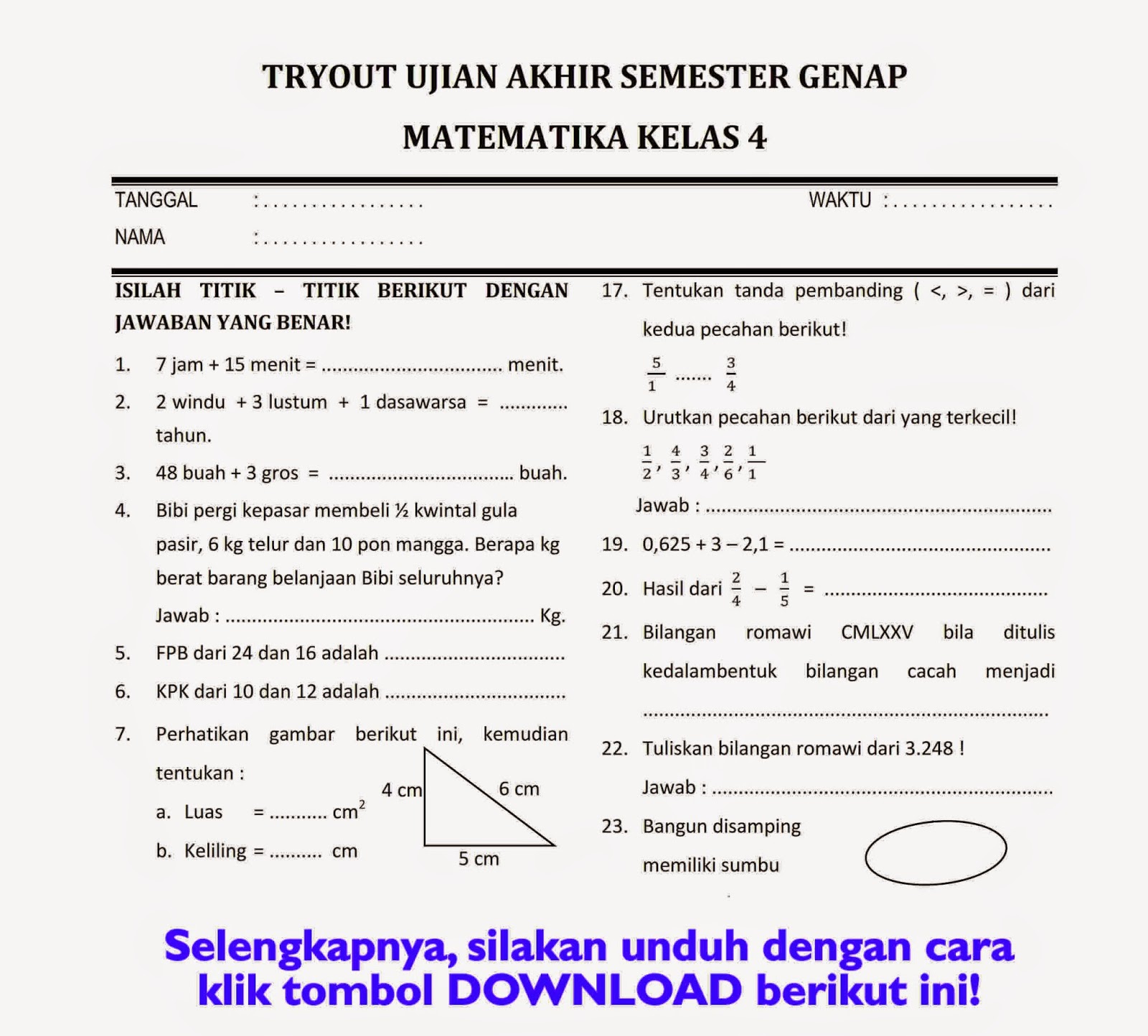 Materi Matematika Kelas 4 Semester 2 Kurikulum Merdeka Dalchaebi Materi Matematika Kelas 4 Semester 2 Kurikulum Merdeka Dalchaebi